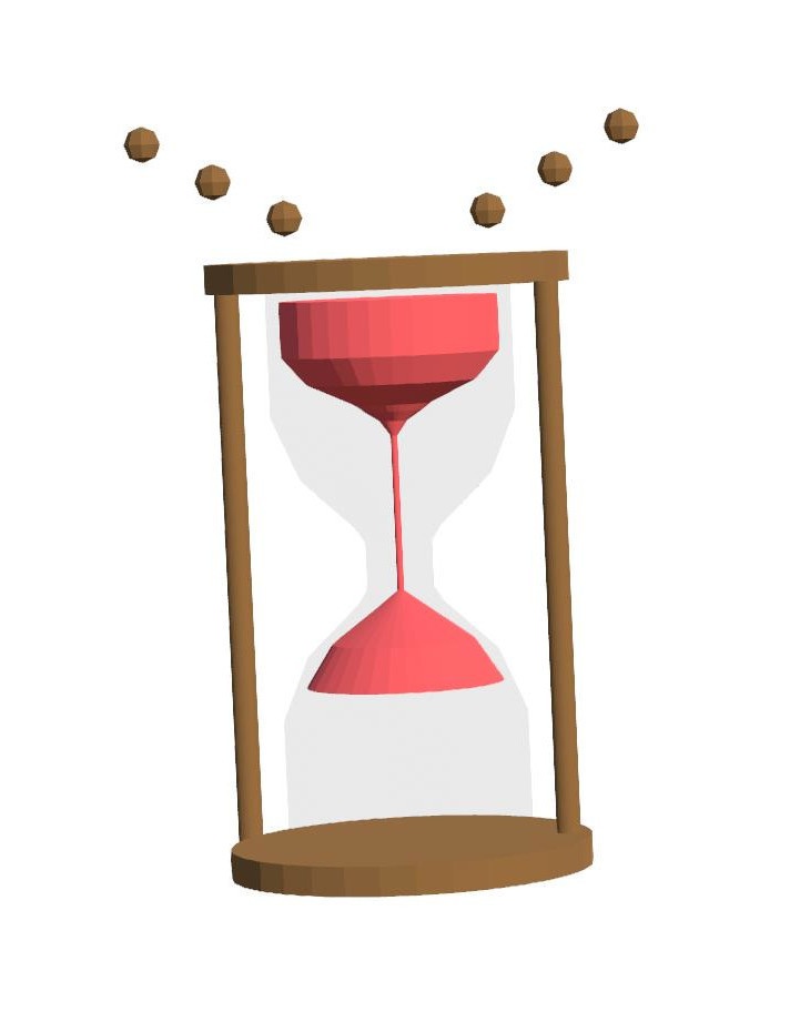 3Dモデル「逆砂時計の首飾り」