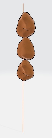 3Dモデル　串カツ