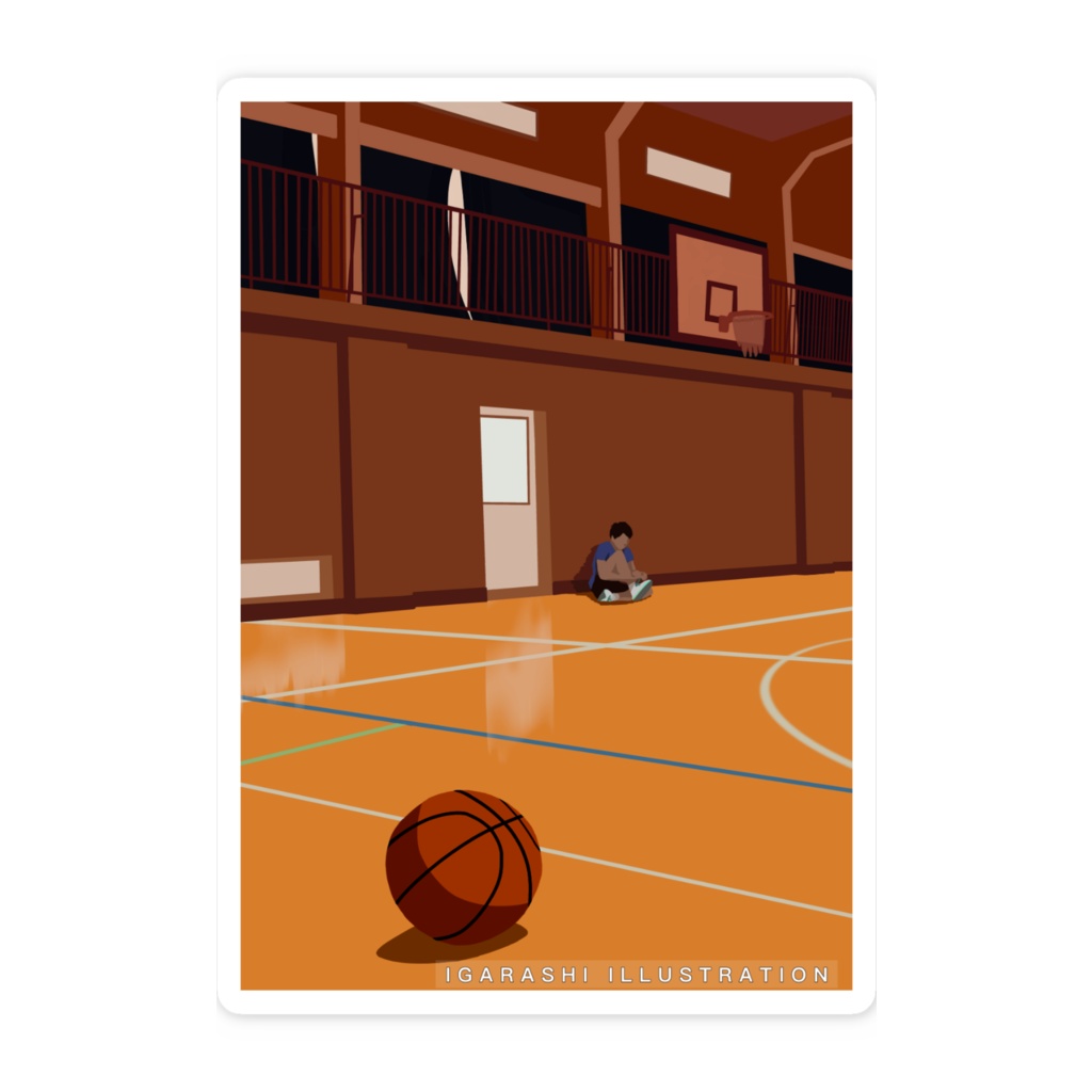 【スマホステッカー】放課後の自主練