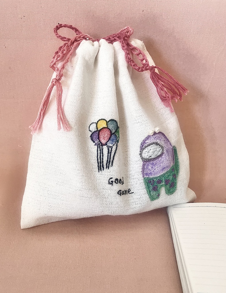 ハンドメイド オリジナル巾着(among us)