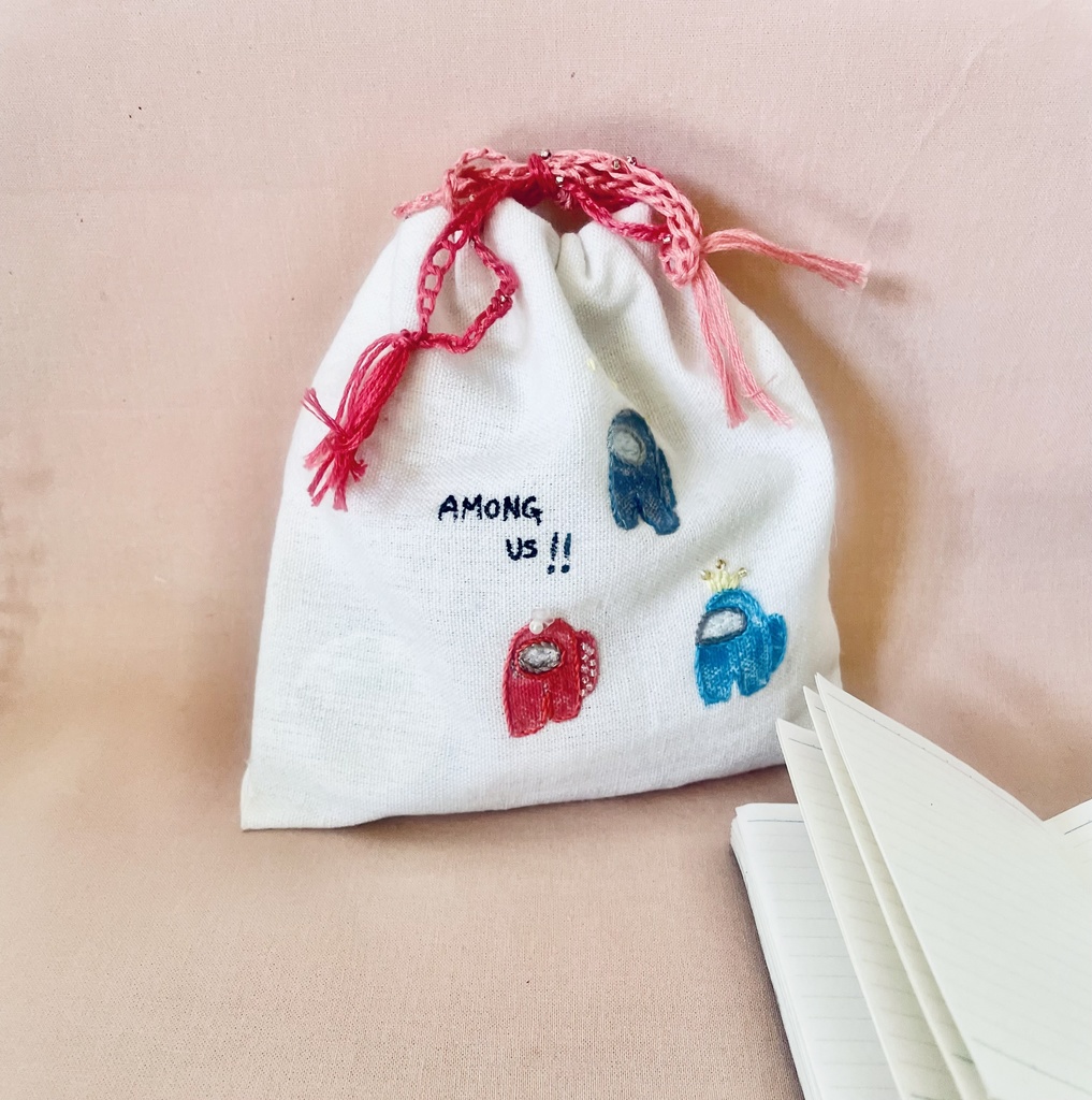 ハンドメイド　オリジナル巾着(among us)