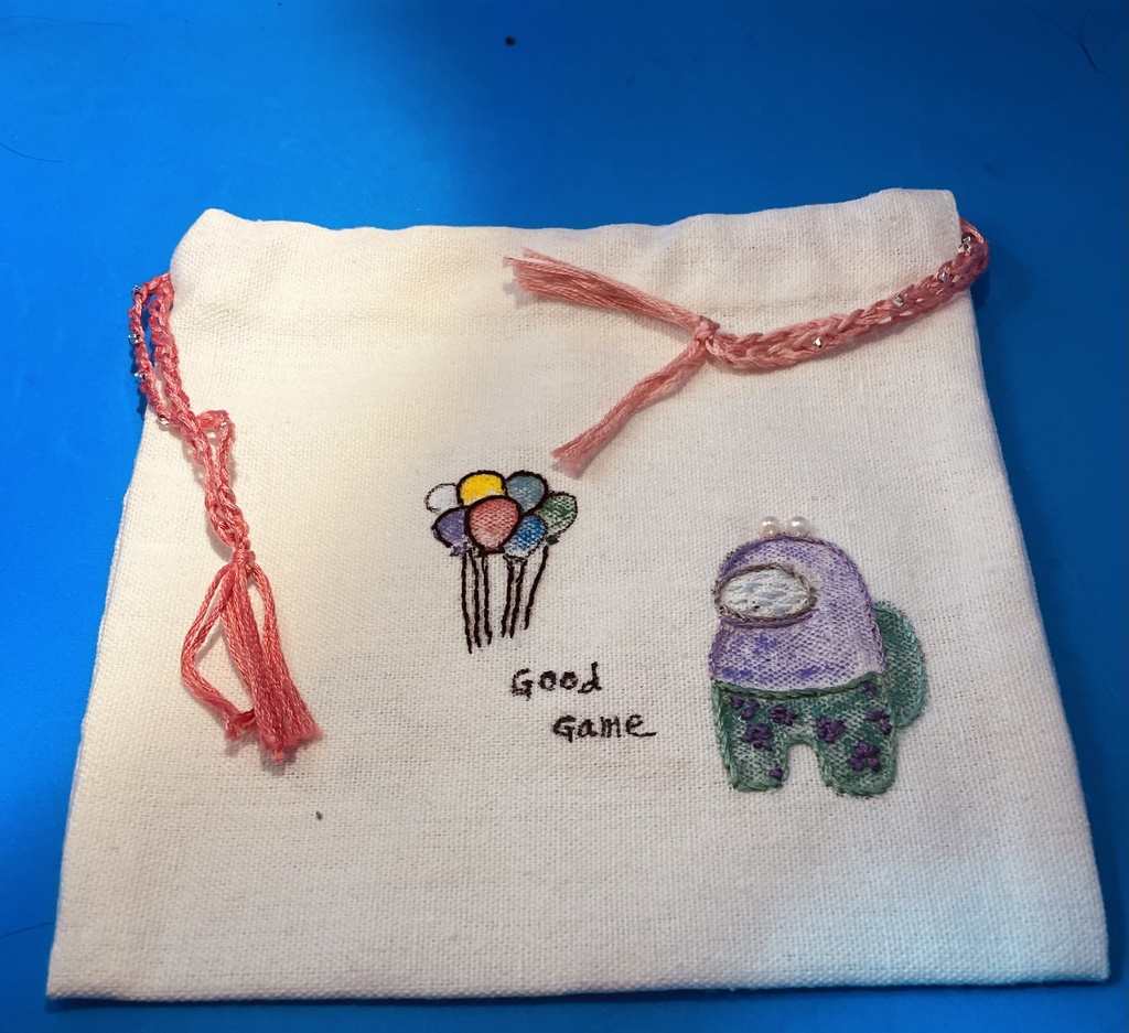 ハンドメイド オリジナル巾着(among us)
