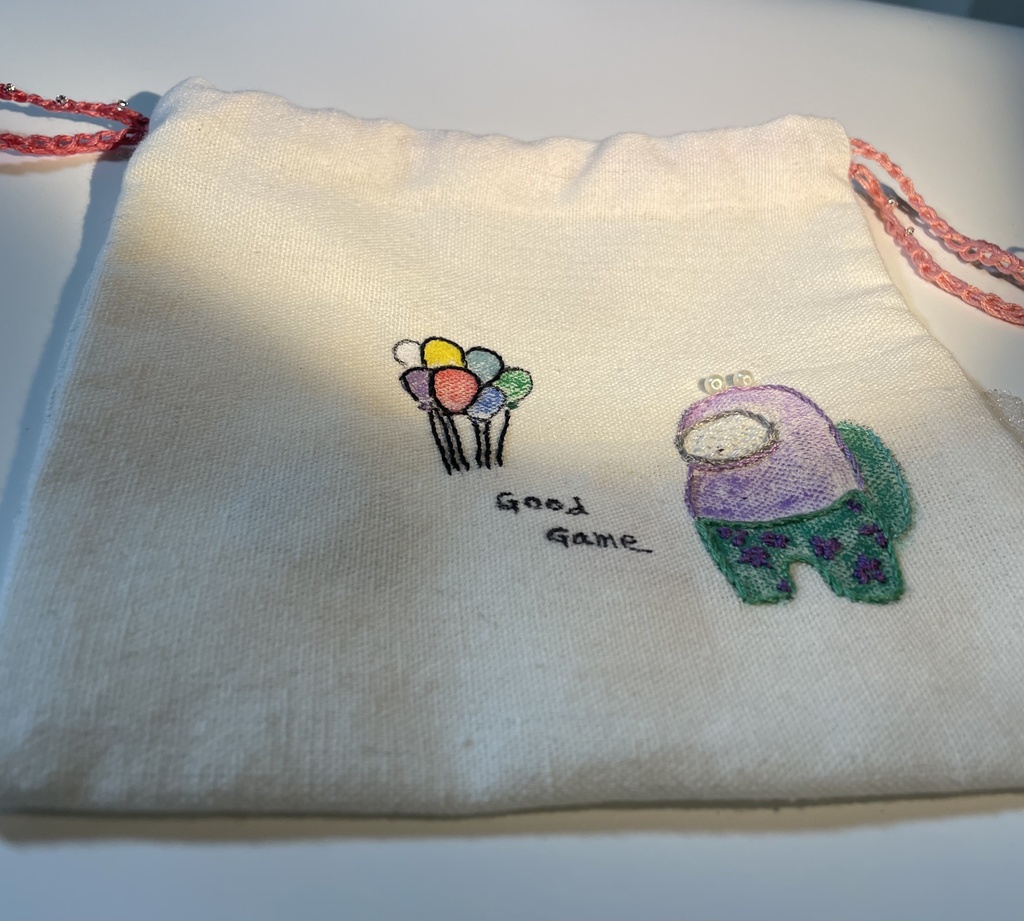 ハンドメイド オリジナル巾着(among us)
