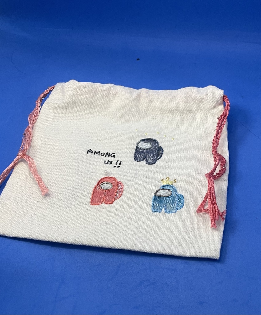 ハンドメイド オリジナル巾着(among us)