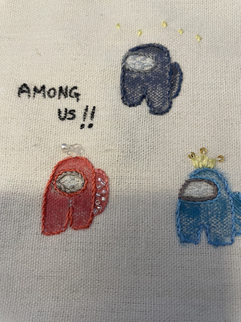ハンドメイド オリジナル巾着(among us)