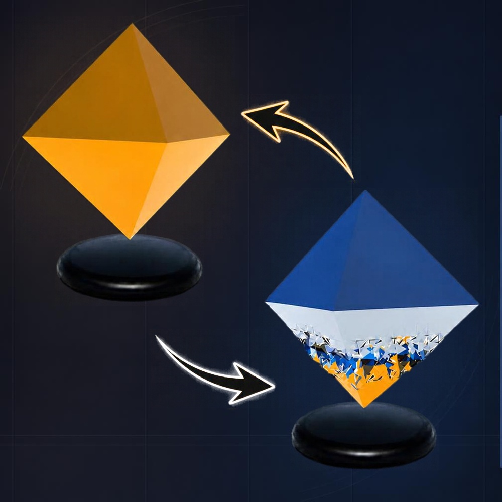 【無料 / VRChatワールド用】回転する正八面体インテリア｜Kinetic Octahedron