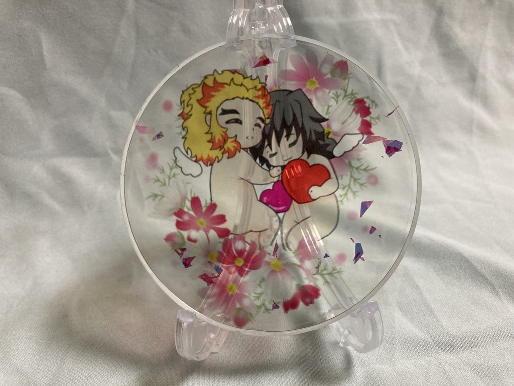 れんぎゆ 煉義 手作り透明コースター レジン 猫 Booth