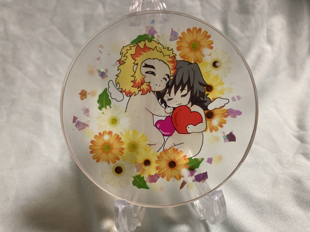 れんぎゆ 煉義 手作り半透明コースター 猫 Booth