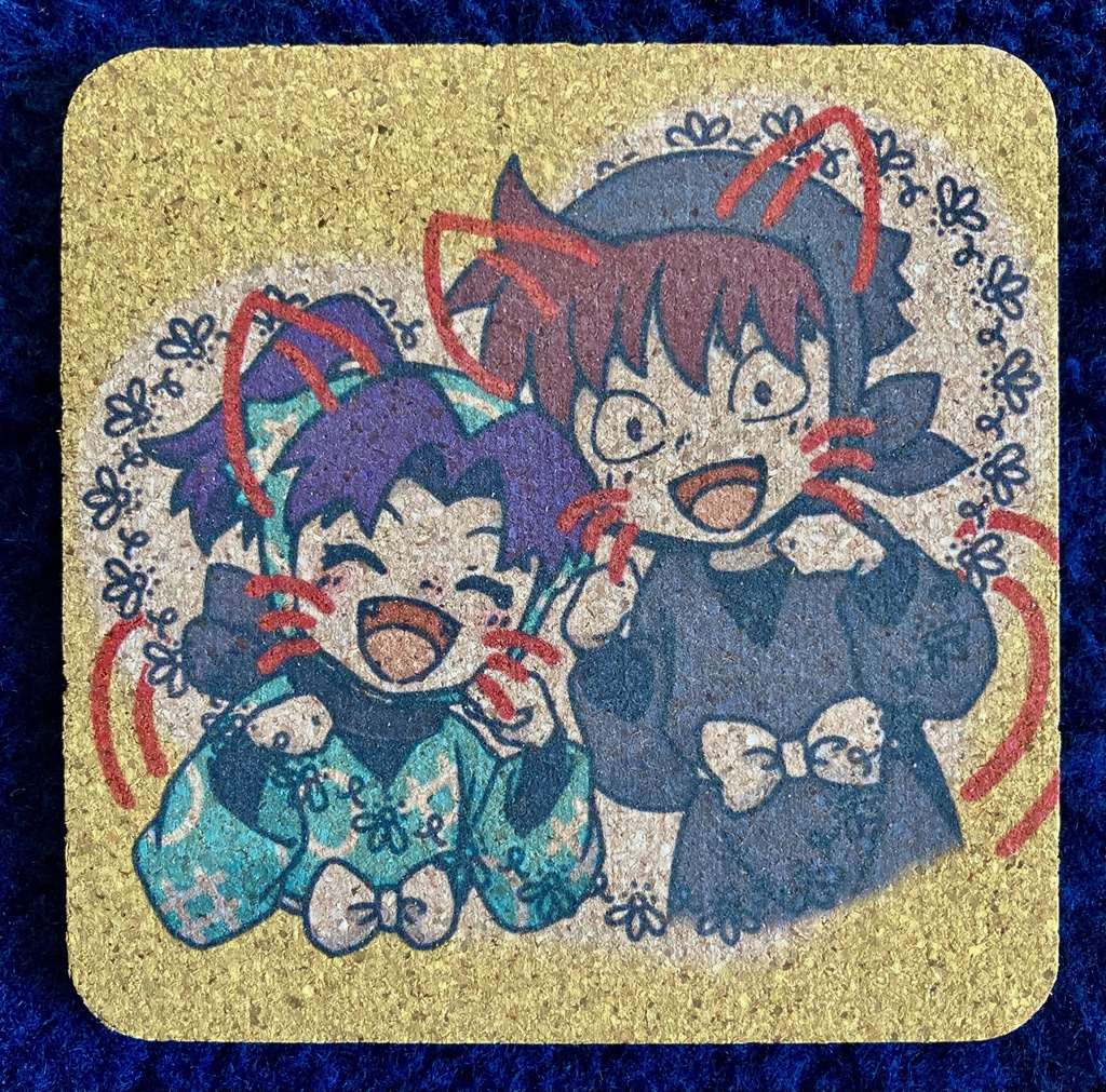 土井きり　コルクコースター　四角