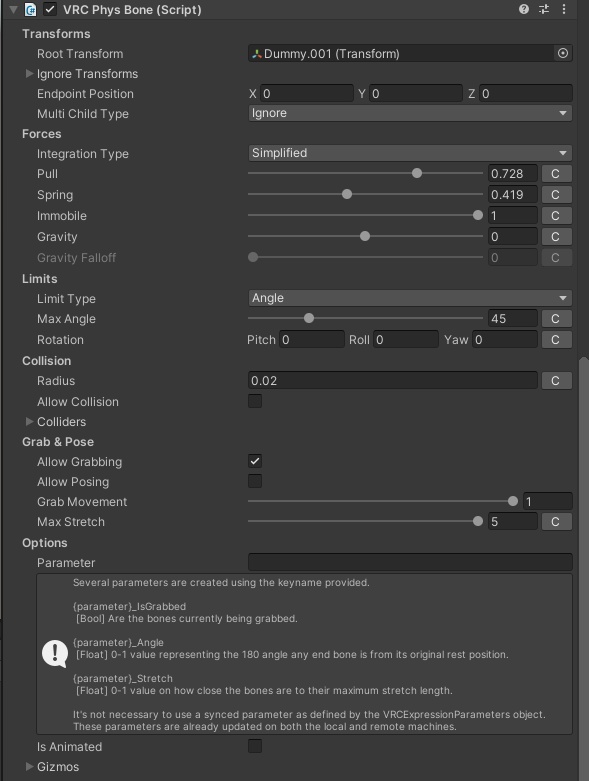 【仮置き】後付けPhysBoneほっぺ【CC0】