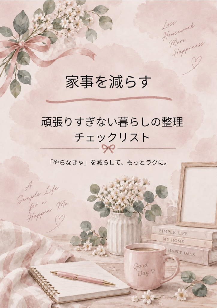【家事を減らす】頑張りすぎない暮らしの整理チェックリスト