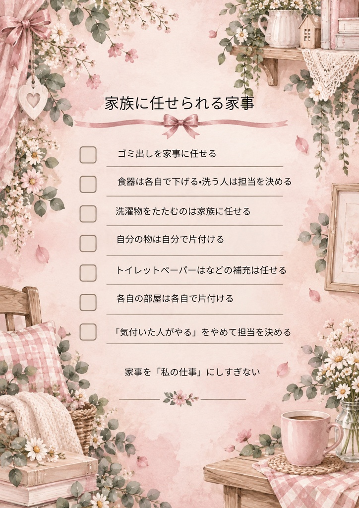 【家事を減らす】頑張りすぎない暮らしの整理チェックリスト