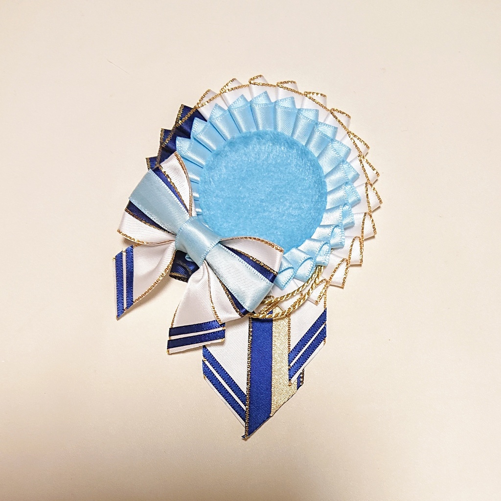 マリン風ロゼット・ライトブルー