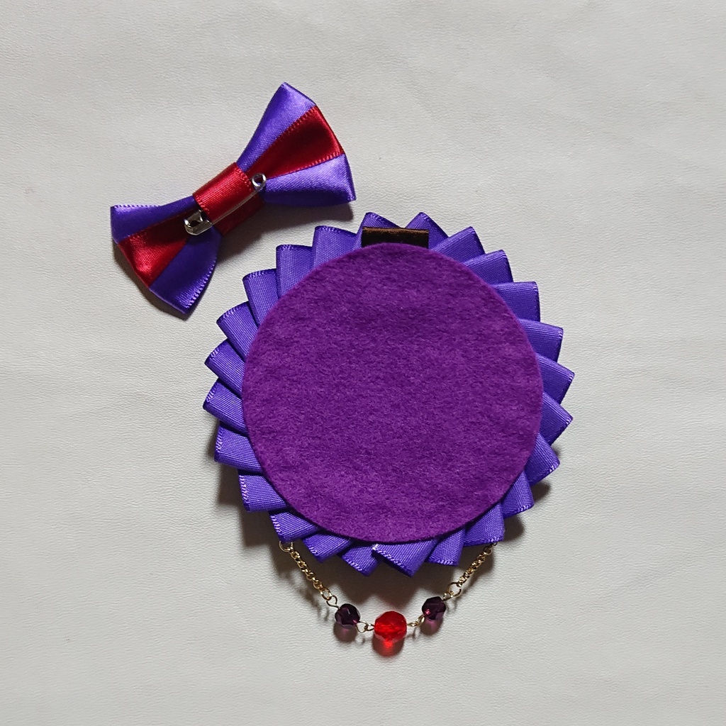 バイカラーロゼット【紫×ボルドー】