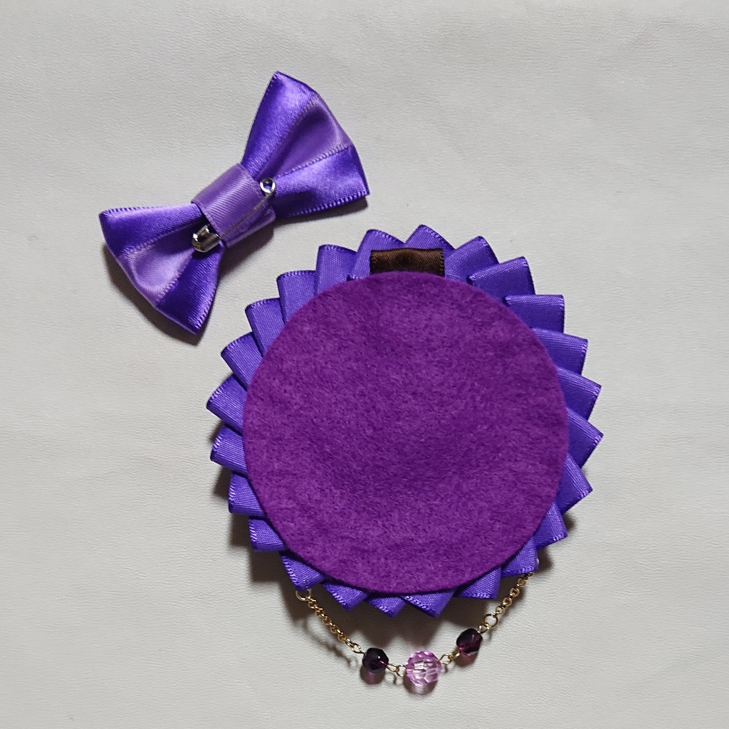 バイカラーロゼット【紫×薄紫】