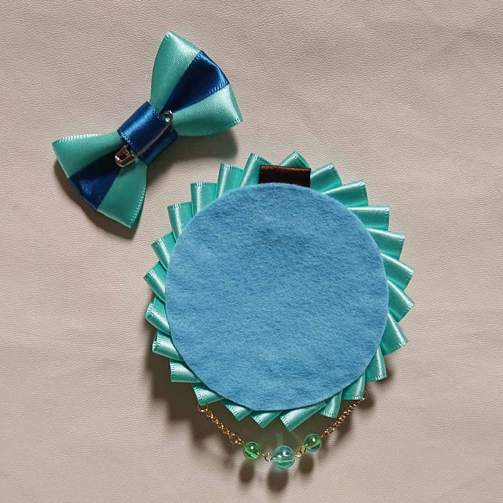 バイカラーロゼット【ミントグリーン×オーシャン】