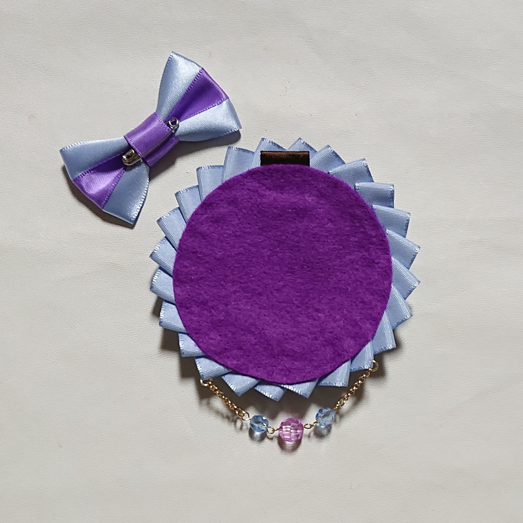 バイカラーロゼット【藤色×薄紫】