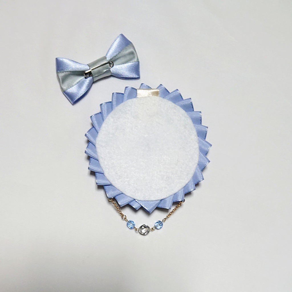 バイカラーロゼット【藤色×グレー】