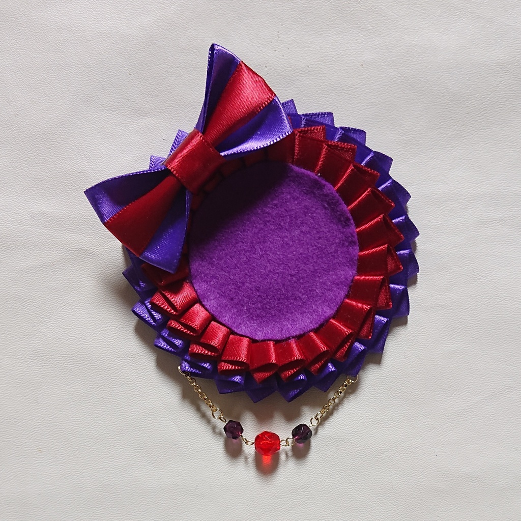 バイカラーロゼット【紫×ボルドー】