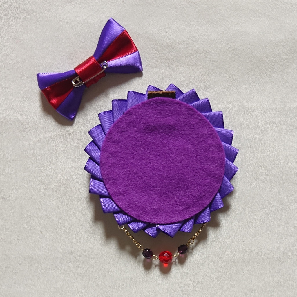 バイカラーロゼット【紫×ボルドー】