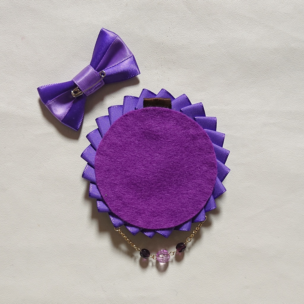 バイカラーロゼット【紫×薄紫】