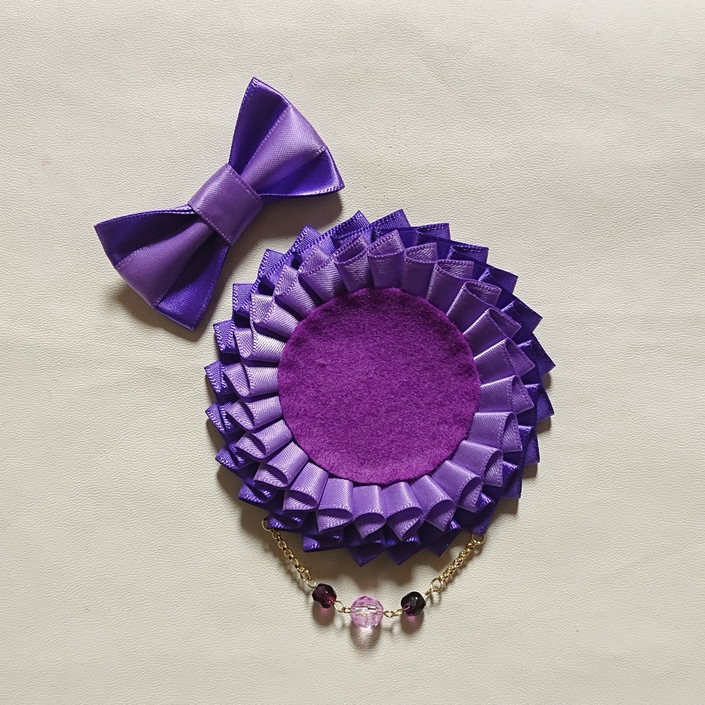 バイカラーロゼット【紫×薄紫】