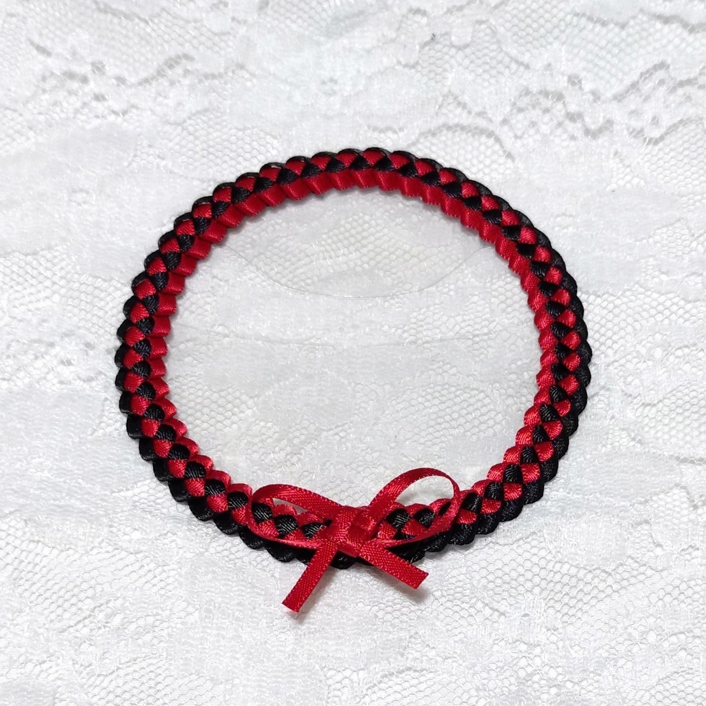 65mm用デコ缶バッジカバー【赤✕黒】