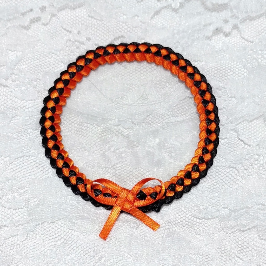 65mm用デコ缶バッジカバー【オレンジ✕黒】