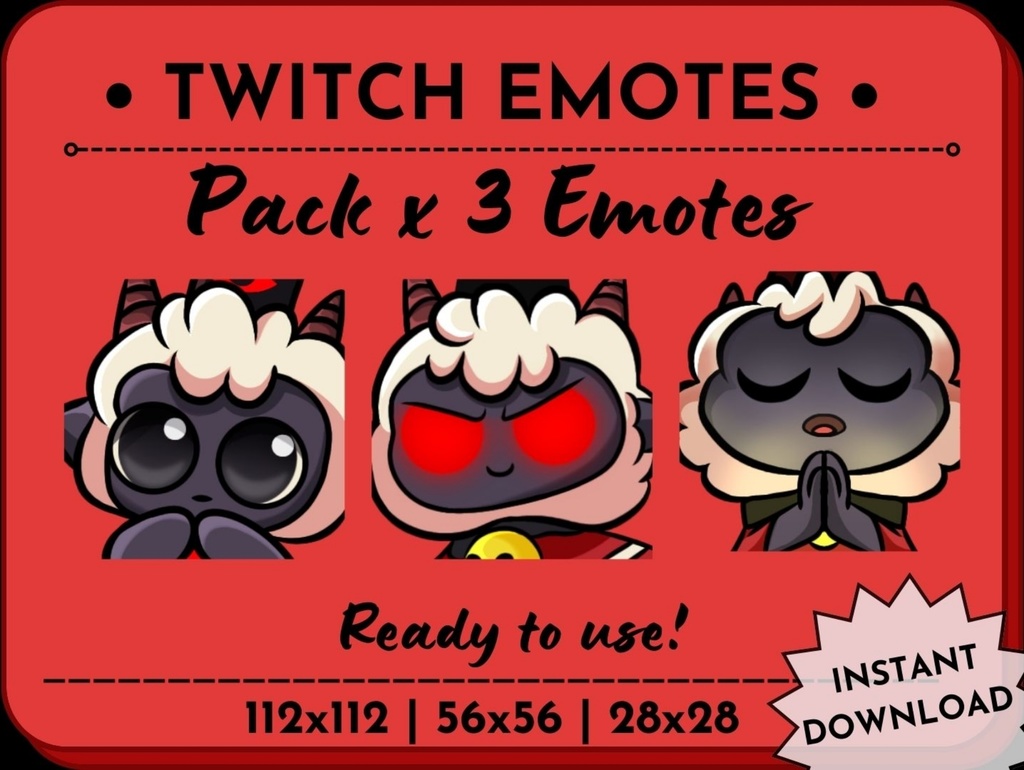 Lamb EMOTES for Twitch or Discord