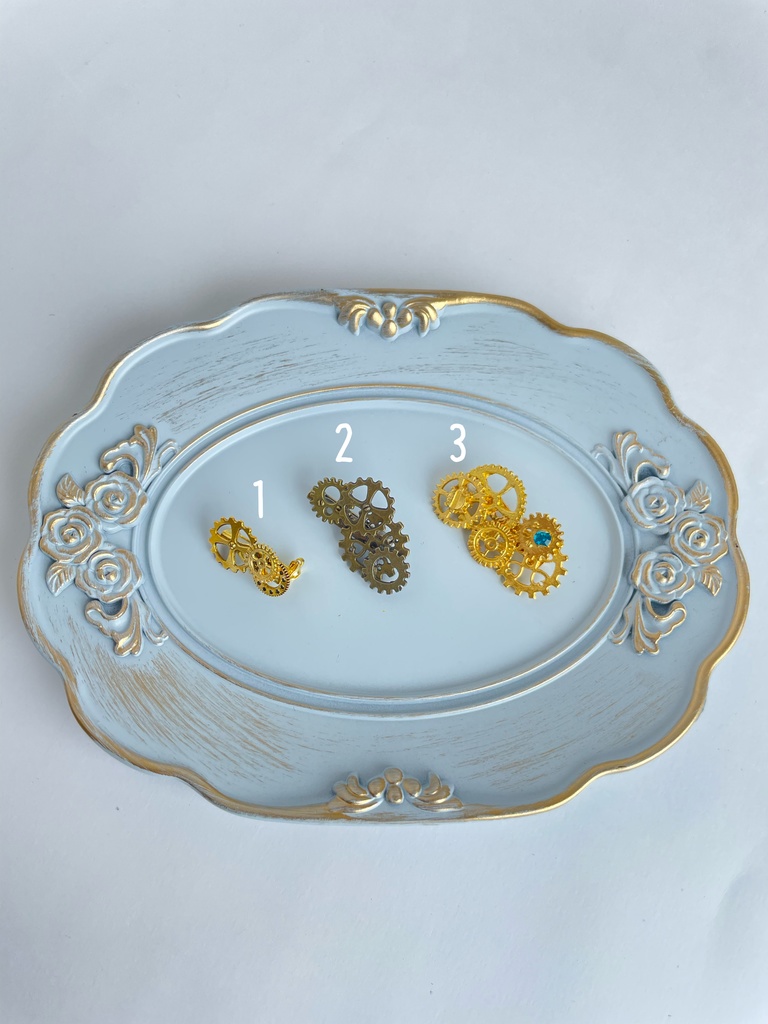 歯車 ブローチ ピン