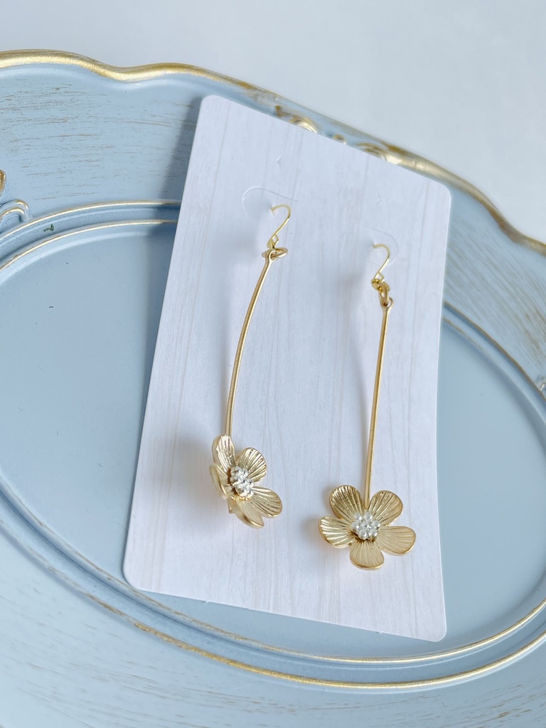 お花 フックピアス