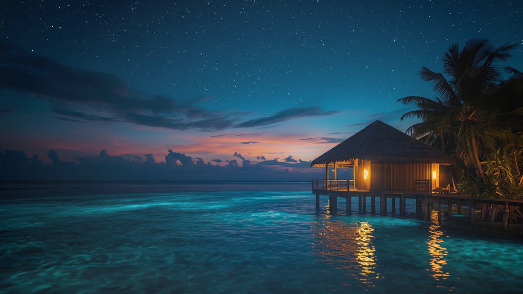 星降る夜の海辺リゾート|Luxury Healing Art
