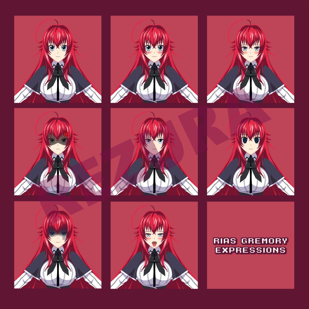 リアス・グレモリー [Rias Gremory] | ハイスクールD×D [High School DxD] - VRChat and VseeFace Winter Variant - rezura3d_official - 2/6