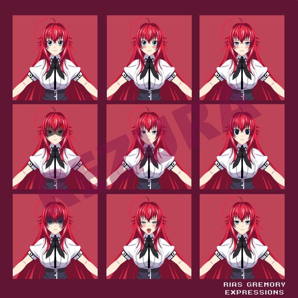 リアス・グレモリー [Rias Gremory] | ハイスクールD×D [High School DxD] - VRChat and VseeFace Summer Variant - rezura3d_official - 2/6