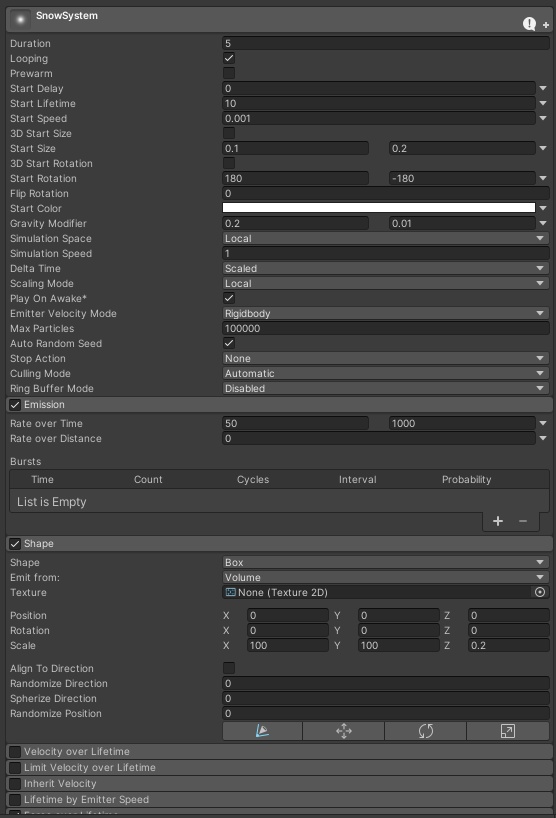 雪のパーティクル/Snow Particles