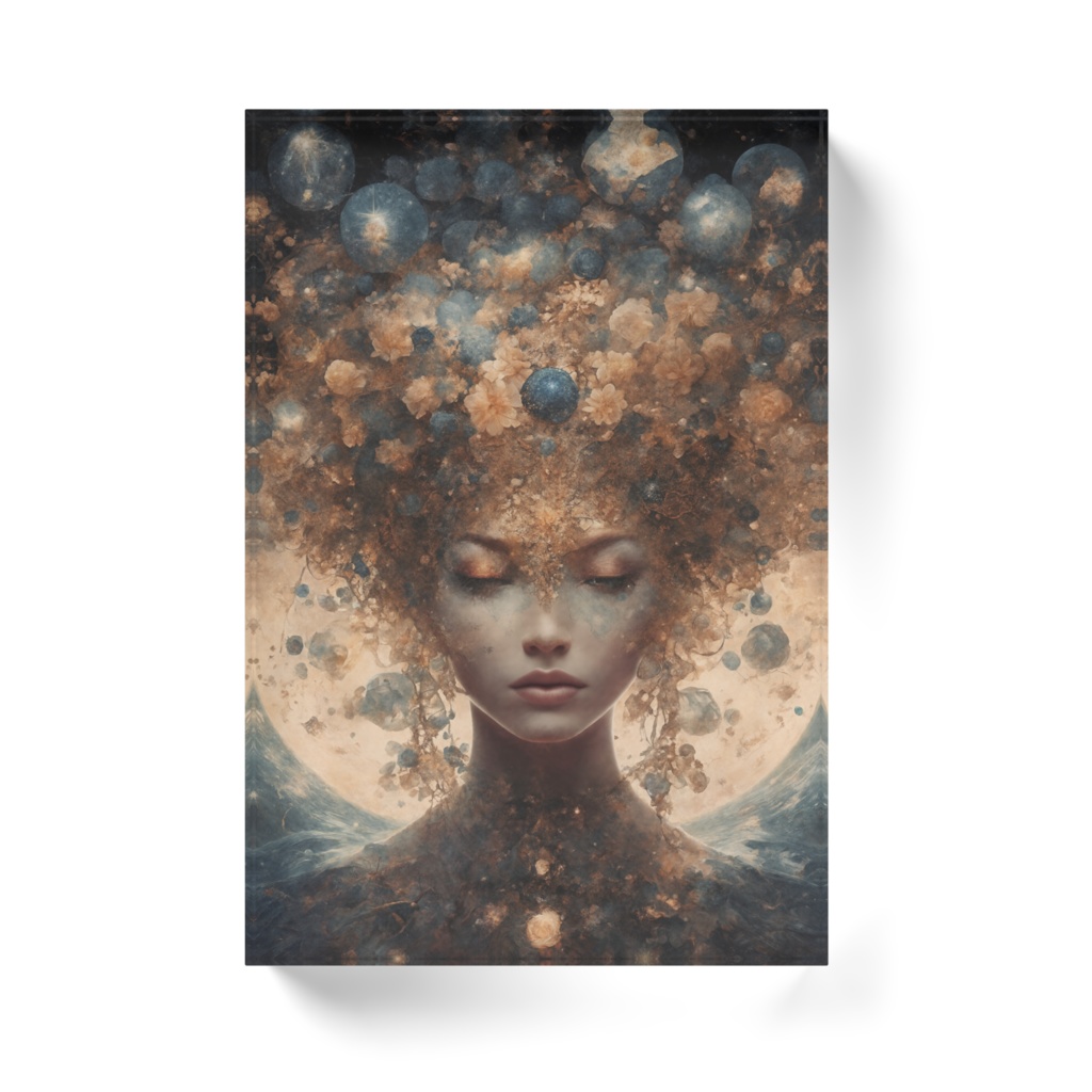 The earth sprites (100megapixels ultra-high-resolution 11584x9408px) アクリルブロック