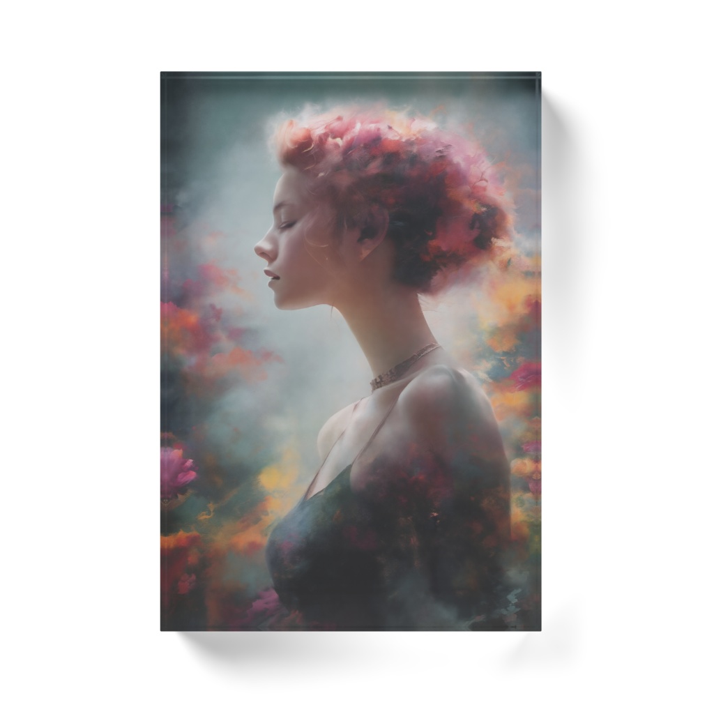 Closed eyes (100megapixels high-resolution 11584x9408px) アクリルブロック