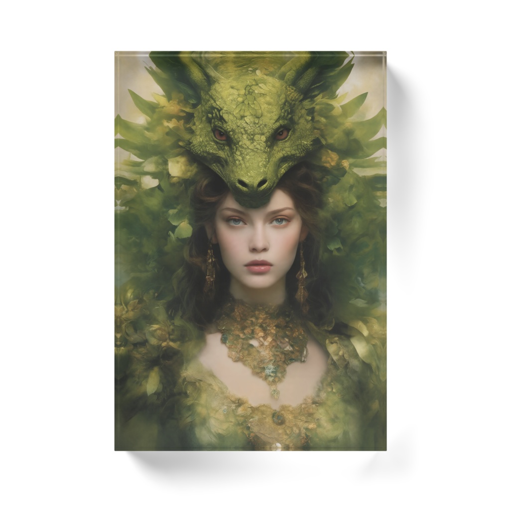 The half-beastfolk and the magical creature (100megapixels high-resolution 11584x9408px) アクリルブロック