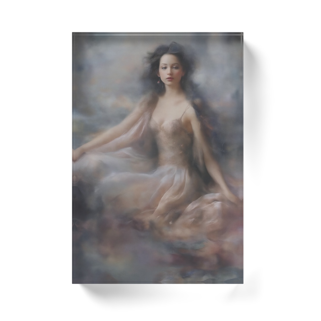 Bare shoulders (100megapixels ultra-high-resolution 11584x9408px) アクリルブロック