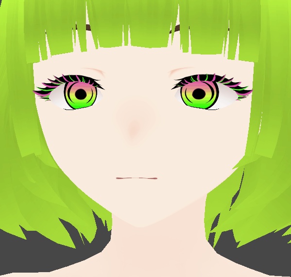 [VRoid] Neon Eyelashes + Irises Texture