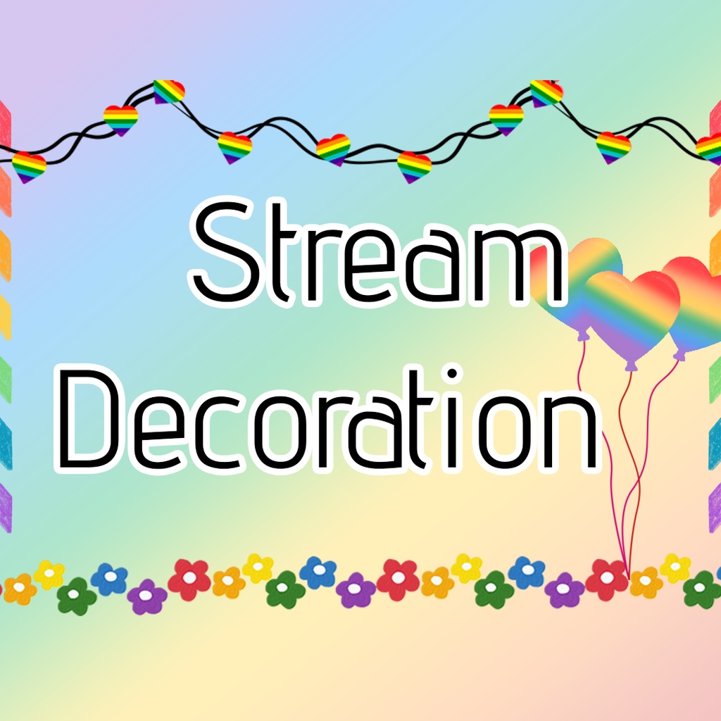 5x Rainbow Stream Decoration | Twitch, Youtube, LGBT, Pride Month | -  fuuririn - BOOTH