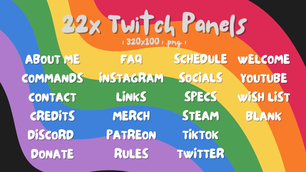 Simple Rainbow Stream Overlay | PRIDE MONTH - Panels - Starting soon - BRB - Offline | Twitch - Youtube