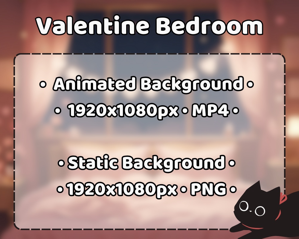 ANIMATED VALENTINE BACKGROUND | Cozy Room for Vtuber, Valentine's Day, Lofi, Pink, Cute, Looped, Twitch | Instant Digital Download