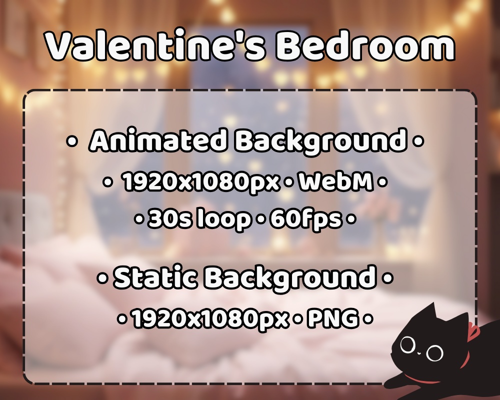 Romantic ANIMATED VALENTINE BACKGROUND | Cozy Room for Vtuber, Valentine's Day, Pastel, Cute, Looped, Twitch | Instant Digital Download