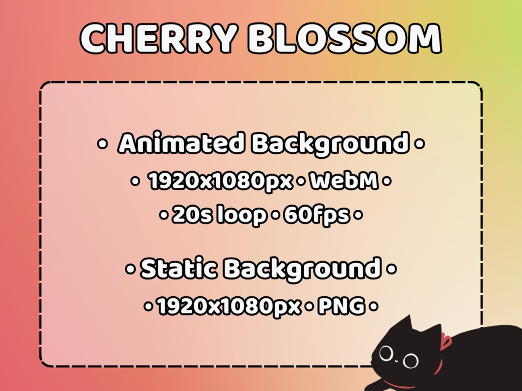 ANIMATED BACKGROUND | Cherry Blossom Park, Sakura Spring Garden, Kawaii Pink, Japan, Vtuber Background | Instant Digital Download