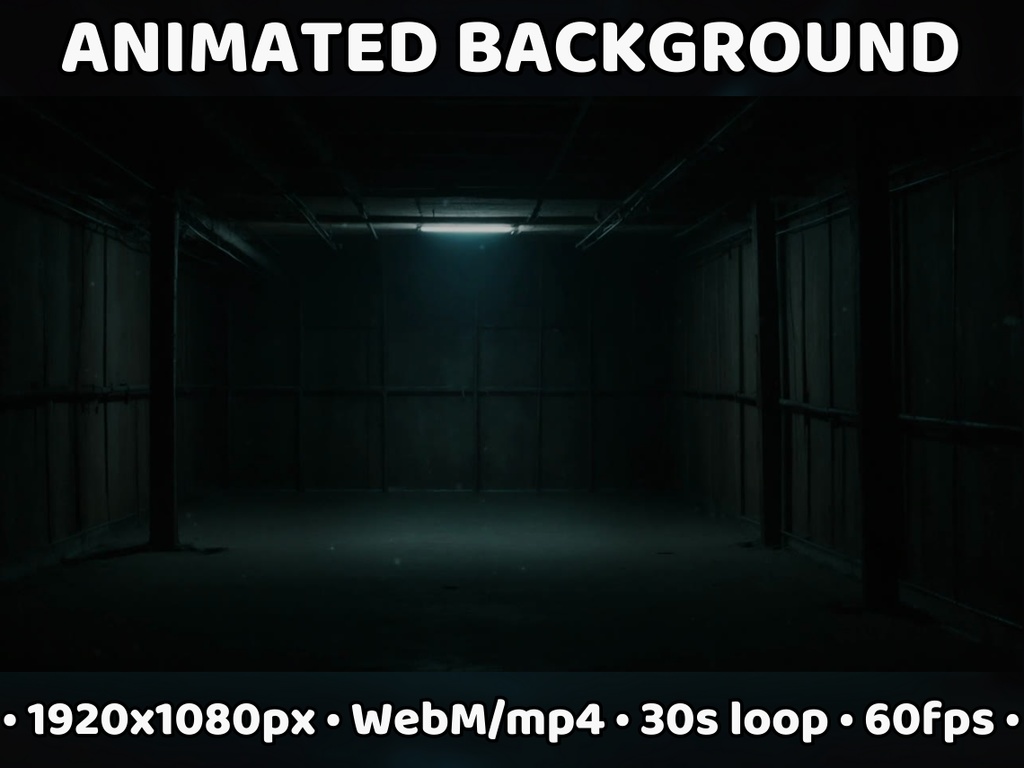 ANIMATED STREAM BACKGROUND | Dark Abandoned Basement Fantasy Horror Creepy Mysterious Ambience Seamless Loop Background