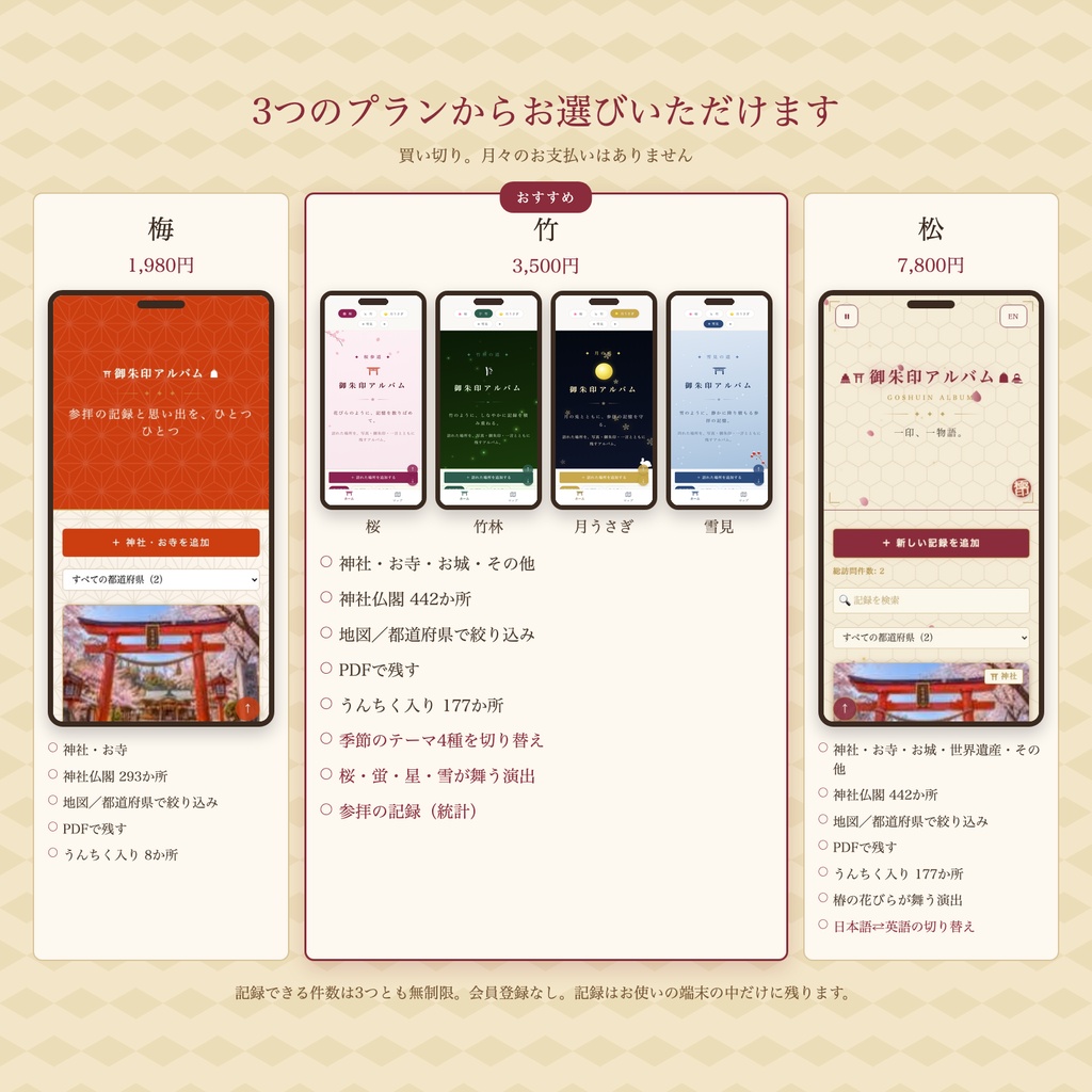 御朱印アルバム — 御朱印も、境内の景色も、その日のままをアプリに
