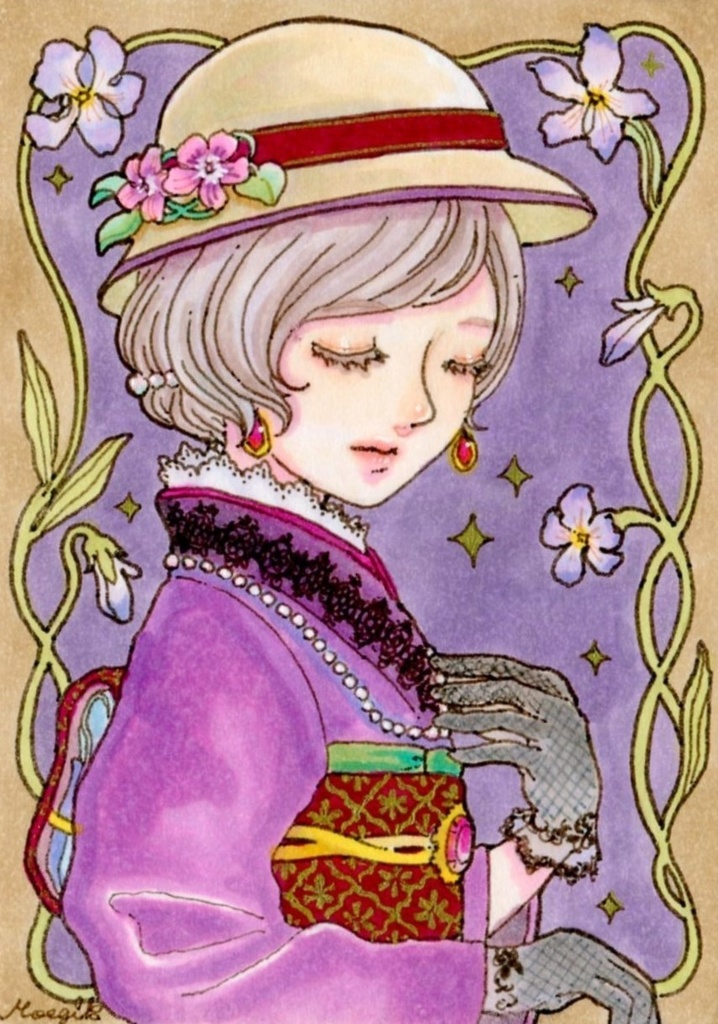 2201 【創作】ATC原画_菫