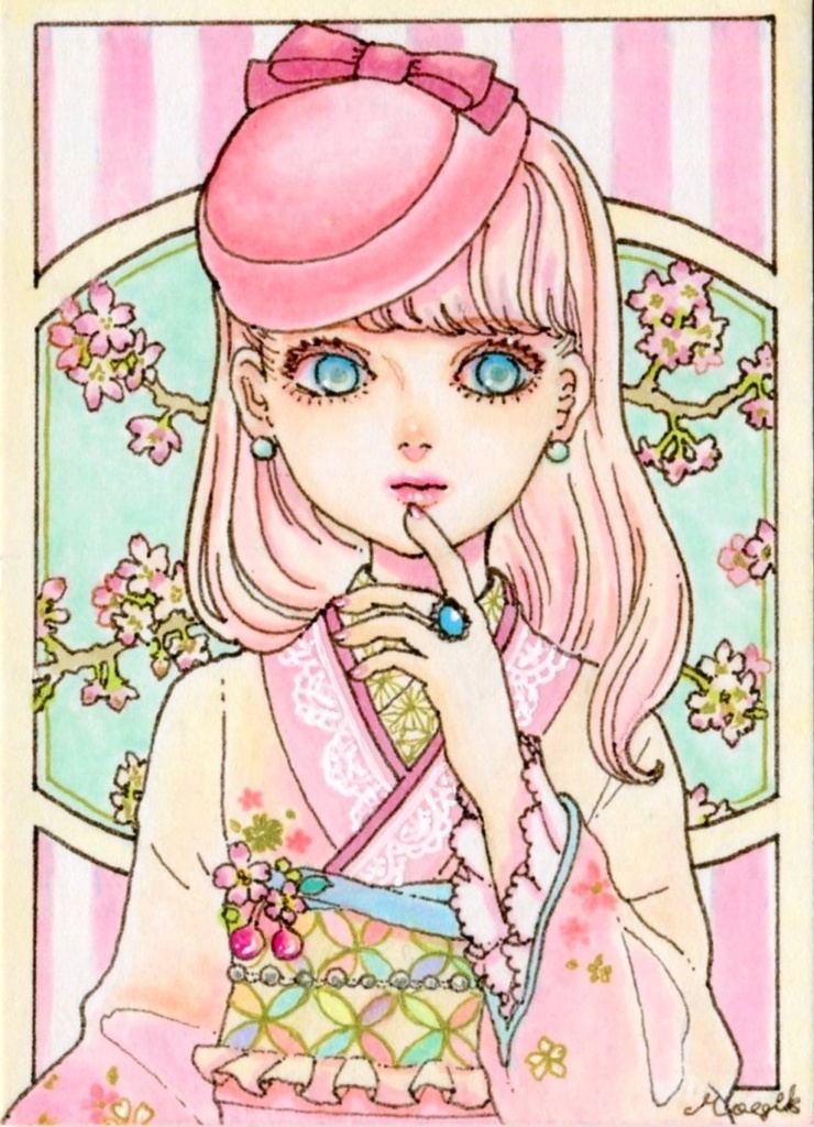 2202【創作】ATC原画_桜