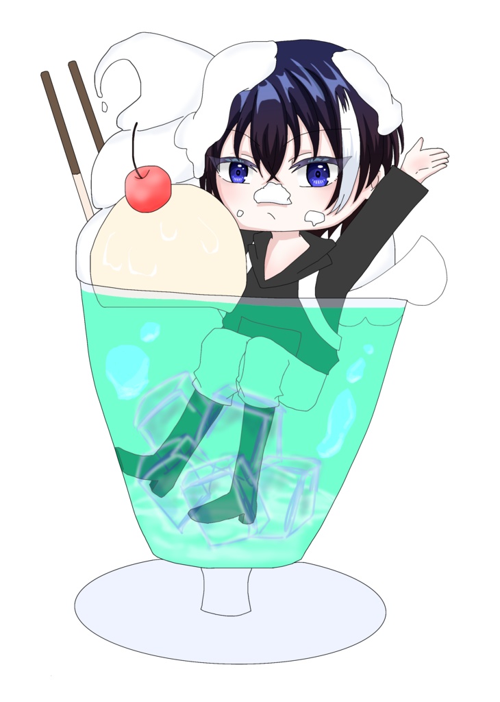 天使メロンクリームソーダキーホルダー